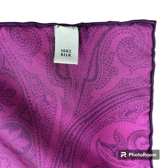 NWT Absolutely Stunning BURBERRY Silk Scarf Pink/Black- Size 27"x27" - Picture 5 of 14